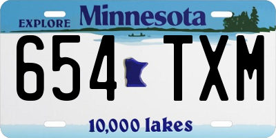 MN license plate 654TXM