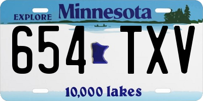 MN license plate 654TXV