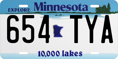 MN license plate 654TYA