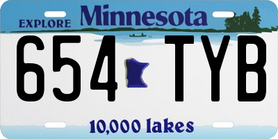 MN license plate 654TYB
