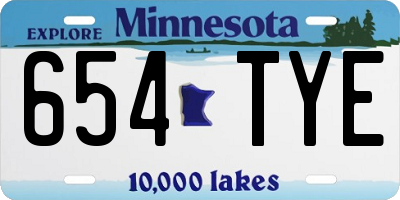 MN license plate 654TYE