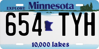 MN license plate 654TYH