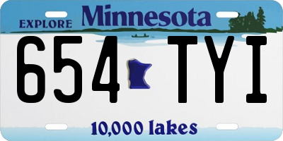 MN license plate 654TYI