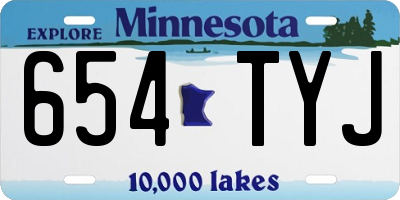 MN license plate 654TYJ