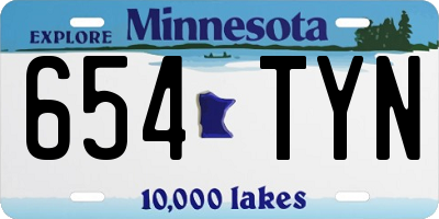MN license plate 654TYN