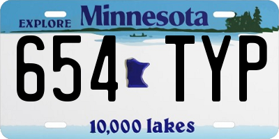 MN license plate 654TYP