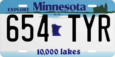 MN license plate 654TYR