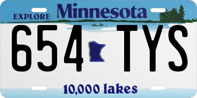 MN license plate 654TYS