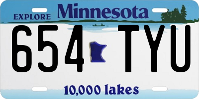 MN license plate 654TYU