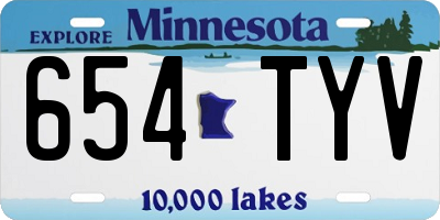 MN license plate 654TYV