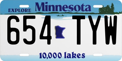 MN license plate 654TYW