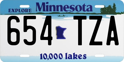 MN license plate 654TZA