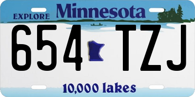 MN license plate 654TZJ