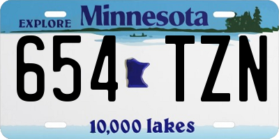 MN license plate 654TZN