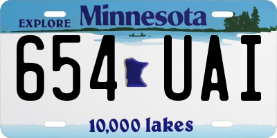 MN license plate 654UAI