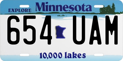 MN license plate 654UAM