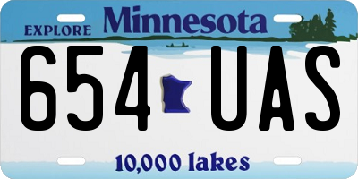 MN license plate 654UAS