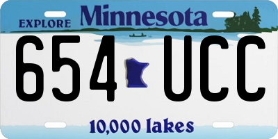 MN license plate 654UCC