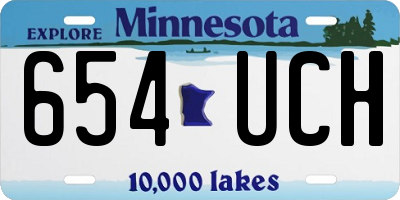 MN license plate 654UCH