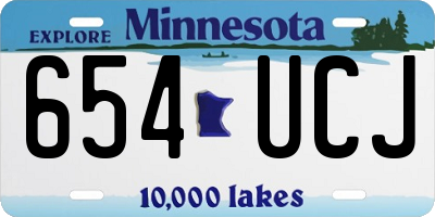 MN license plate 654UCJ