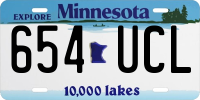 MN license plate 654UCL