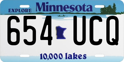 MN license plate 654UCQ