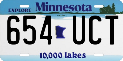 MN license plate 654UCT