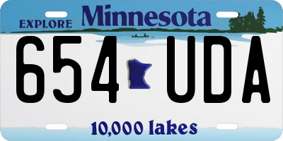 MN license plate 654UDA