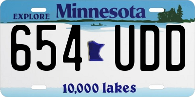 MN license plate 654UDD