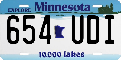 MN license plate 654UDI