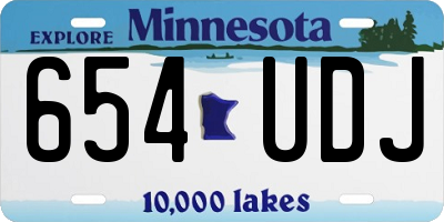 MN license plate 654UDJ