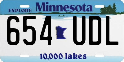 MN license plate 654UDL