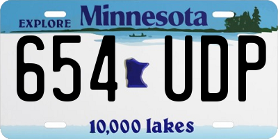 MN license plate 654UDP