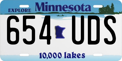 MN license plate 654UDS