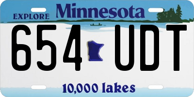 MN license plate 654UDT