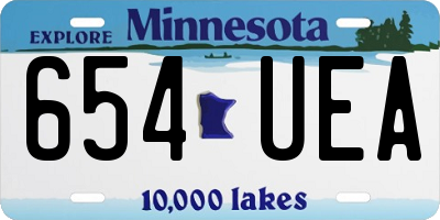 MN license plate 654UEA