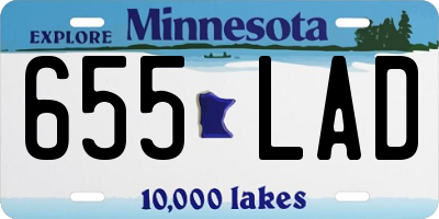 MN license plate 655LAD