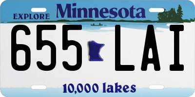 MN license plate 655LAI