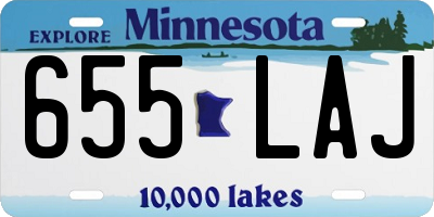 MN license plate 655LAJ