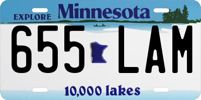 MN license plate 655LAM