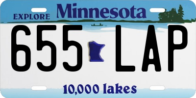 MN license plate 655LAP