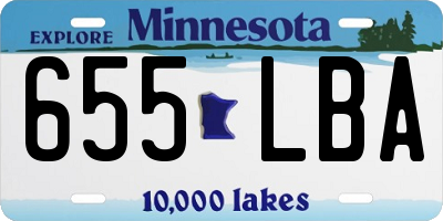 MN license plate 655LBA