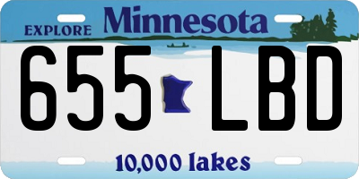 MN license plate 655LBD