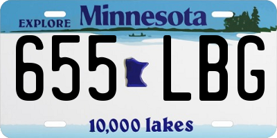 MN license plate 655LBG
