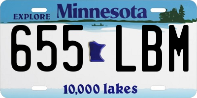 MN license plate 655LBM