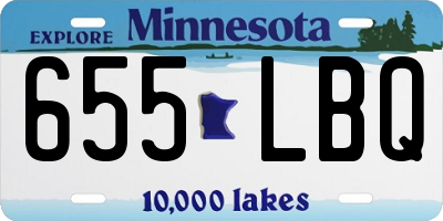 MN license plate 655LBQ