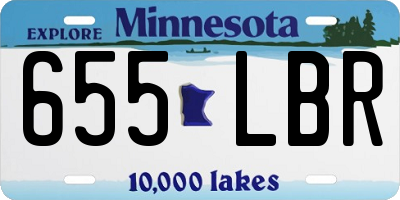 MN license plate 655LBR
