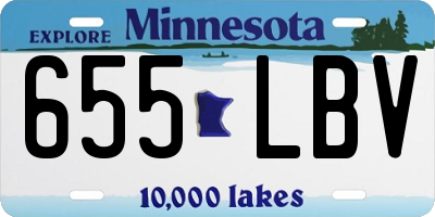 MN license plate 655LBV