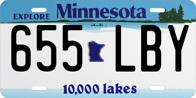 MN license plate 655LBY