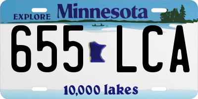 MN license plate 655LCA